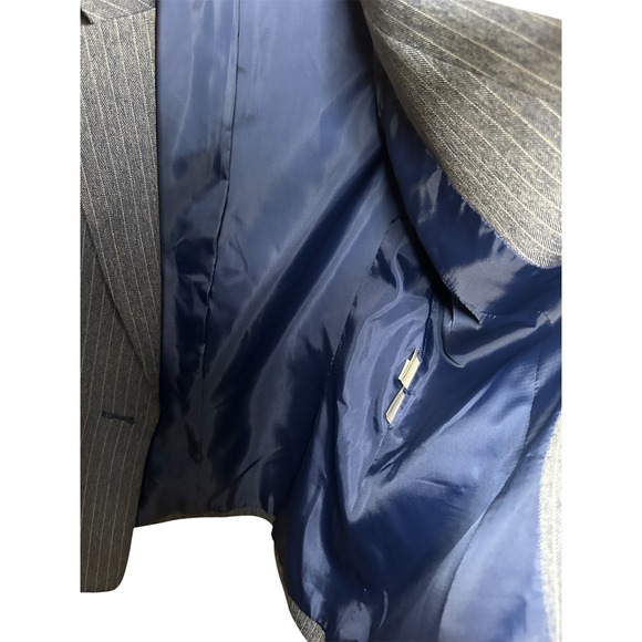 Kasper Blue Pinstripe 1-Button Blazer – Size 12 - Picture 3 of 7
